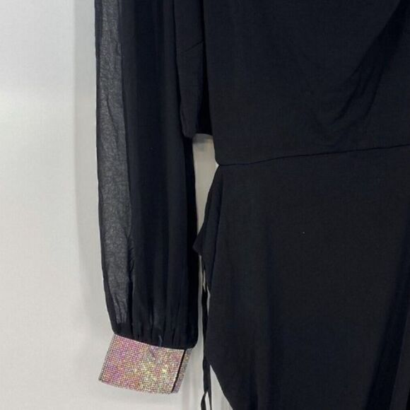 City Studios Junior's One Shoulder Cutout Bodycon Dress Black Size 1X - Picture 6 of 10